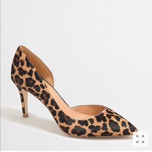 J. Crew leopard calf hair d’orsay pumps